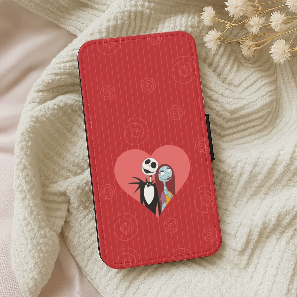 J And S Heart Leather Phone Case