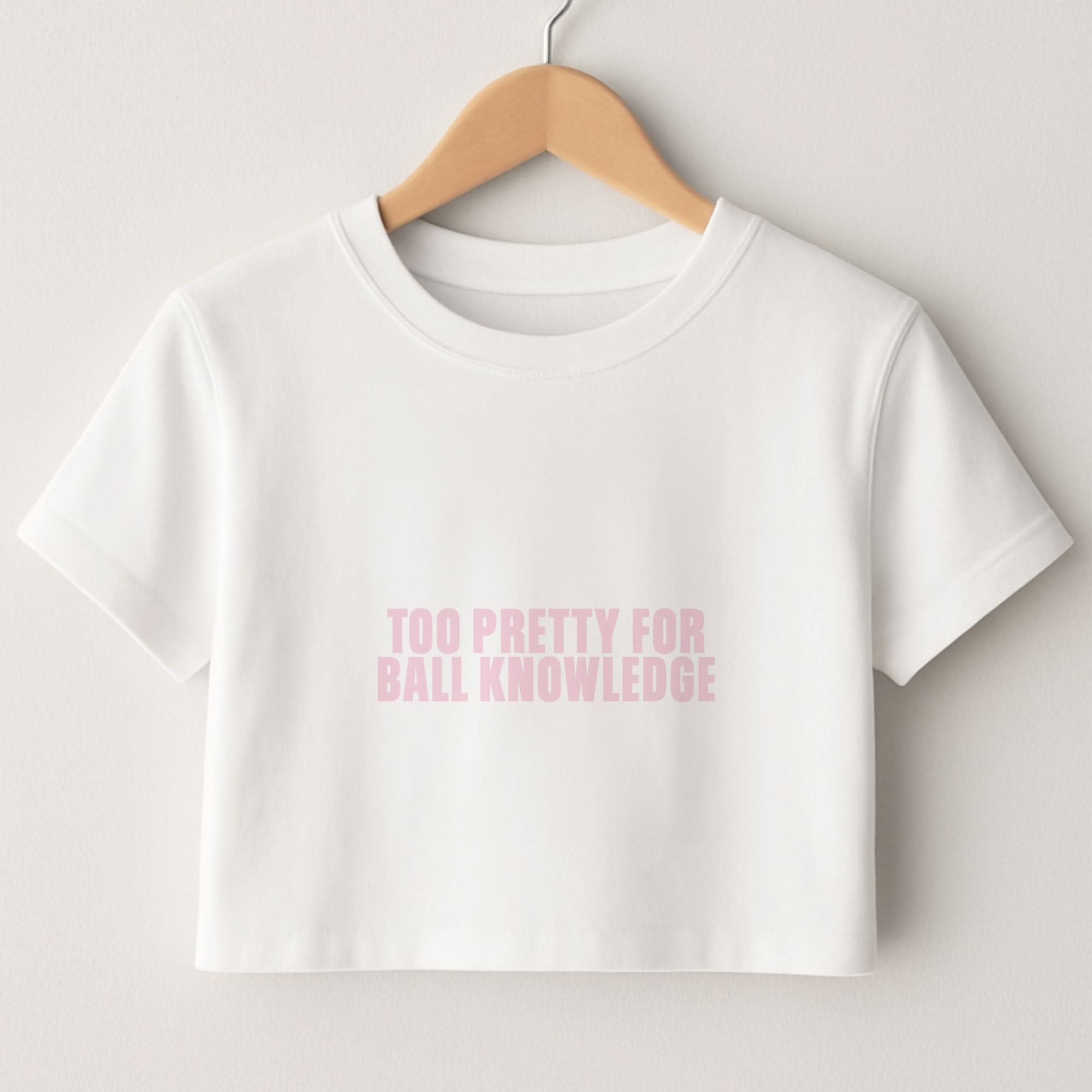 Too Pretty For Ball Knowledge Crop Top