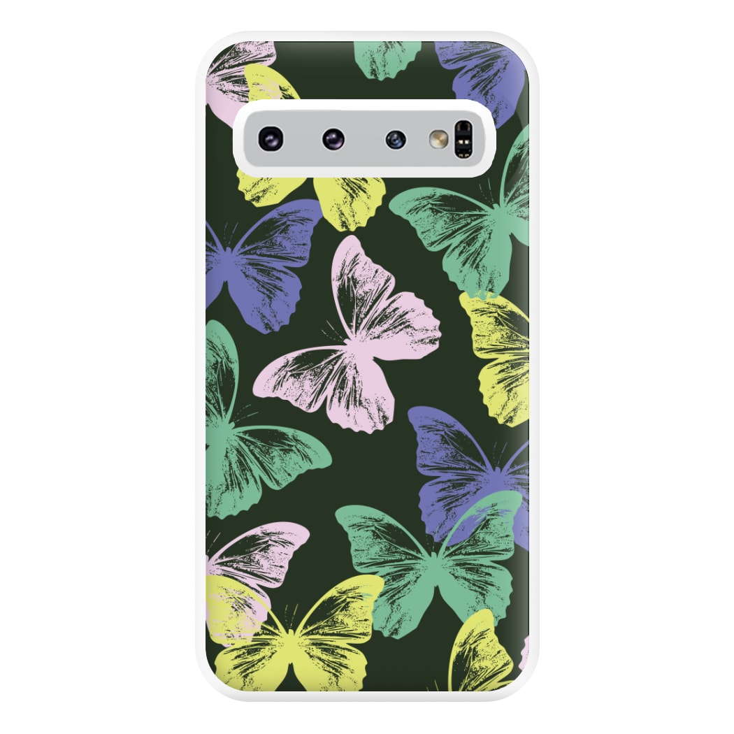 Colourful Butterfly Stamps Pattern Galaxy S10 Plus Case
