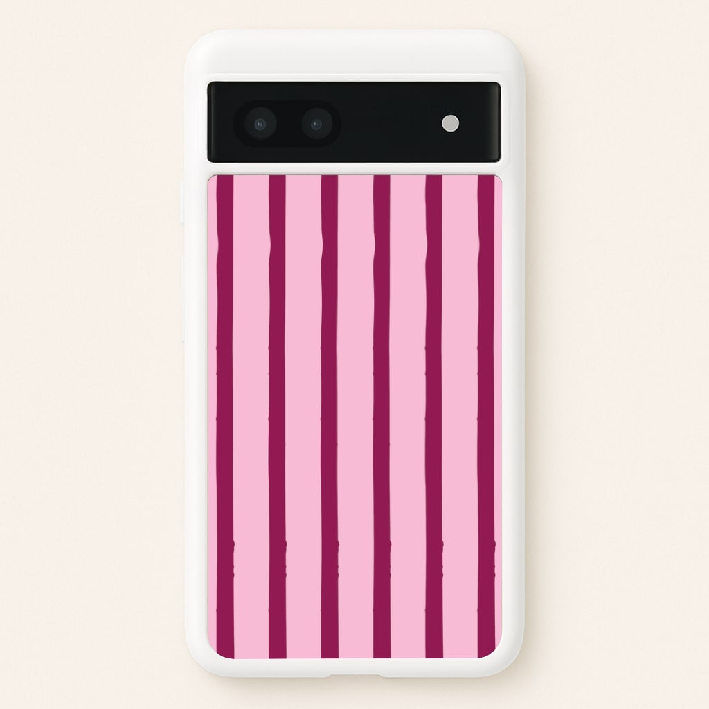 Strawberry Stripes Google Pixel 6a Case