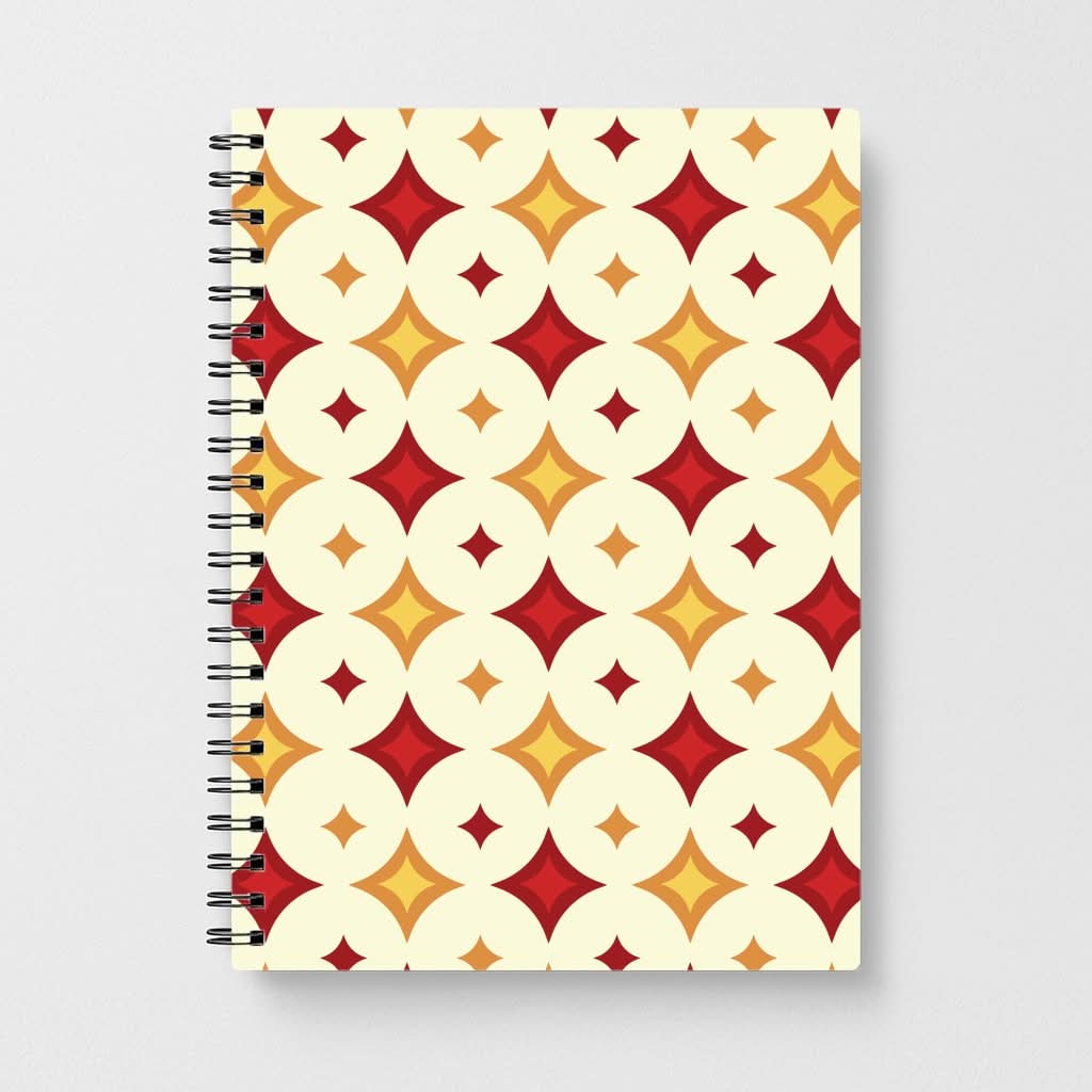 Geometric Christmas Stars Pattern Notebook