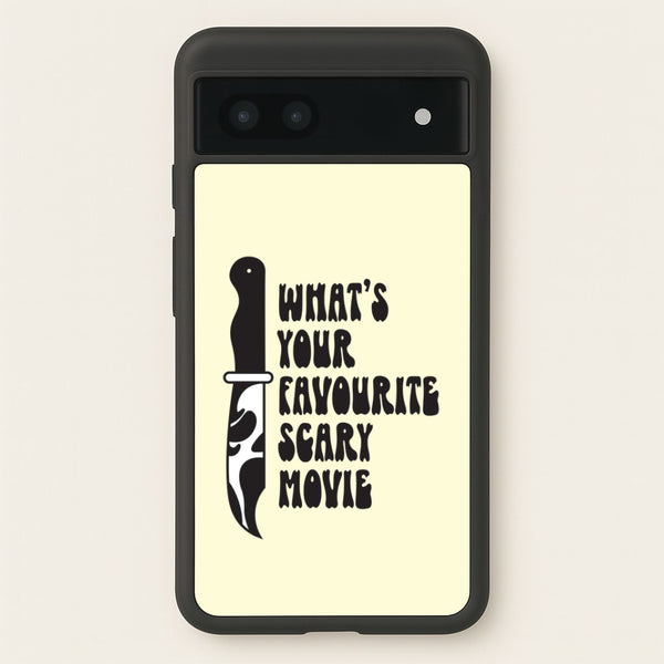 What's Your Favourite Scary Movie Trippy Google Pixel 7a Case