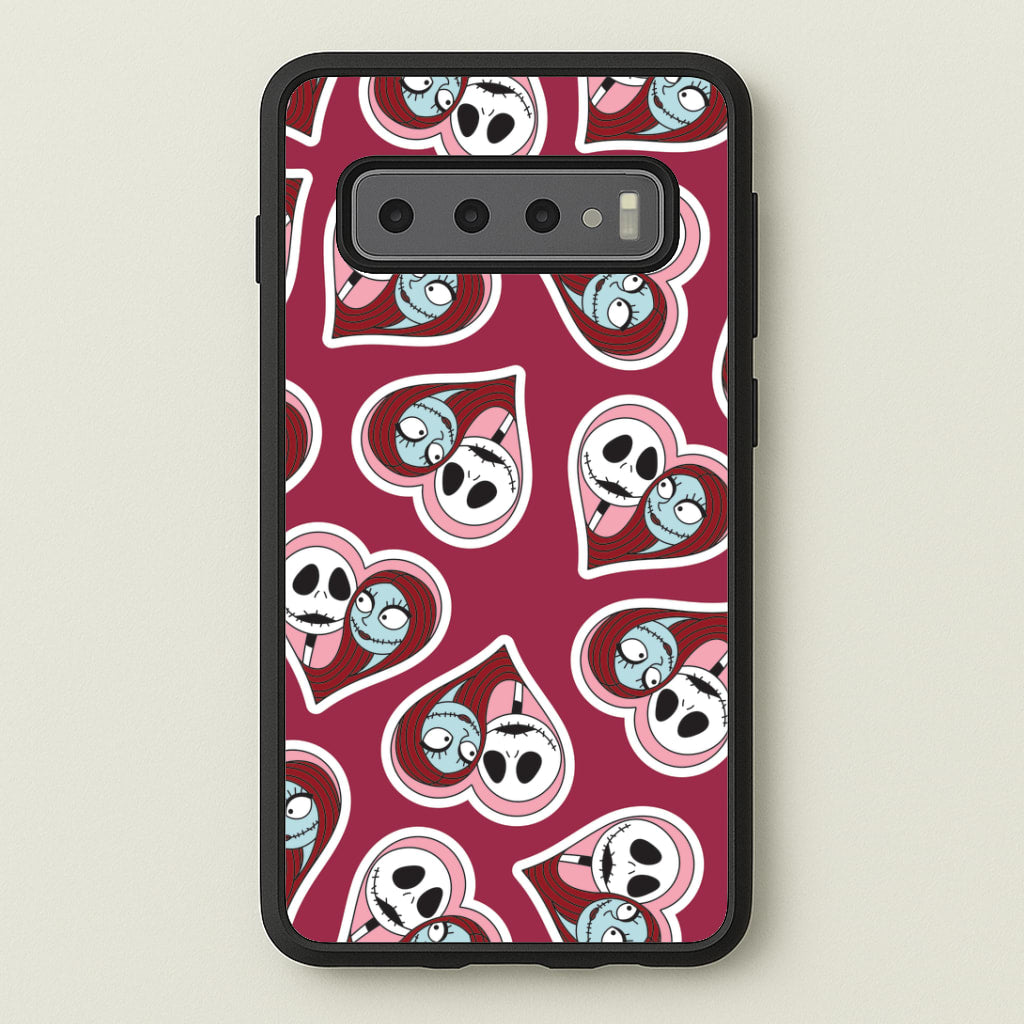J And S Heart Pattern Galaxy S10 Plus Case