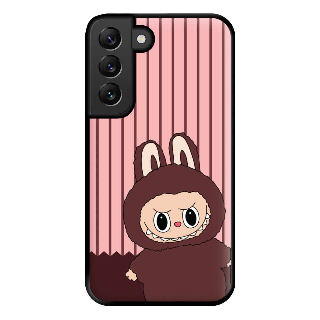 Stripey Cute Brown Monster Galaxy S22 Plus Case