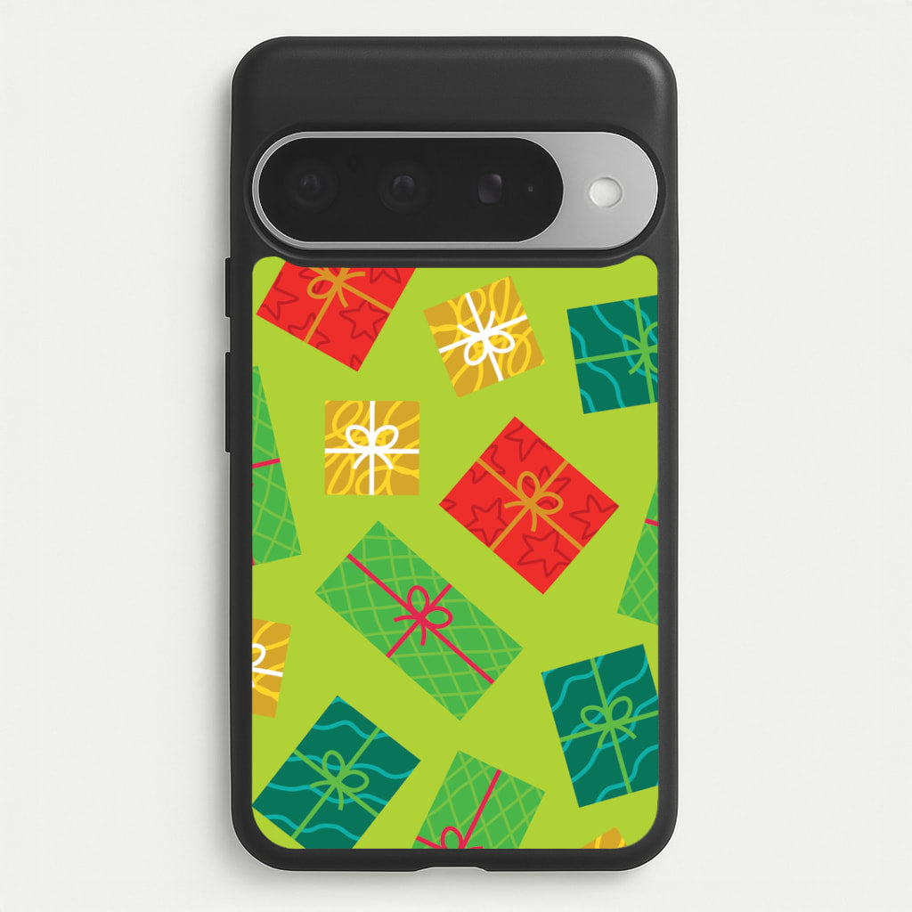Colourful Abstract Christmas Presents Pattern Google Pixel 10 Pro XL Case
