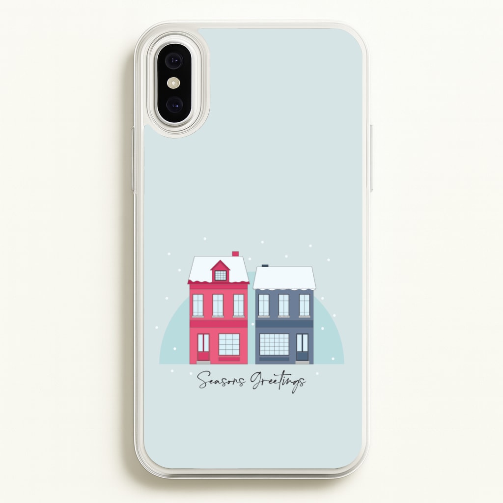 Seasons Greetings Winter Townhouses iPhone XS Max Case