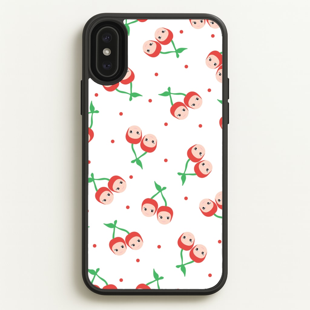 Cherry Angels Pattern iPhone XS Max Case