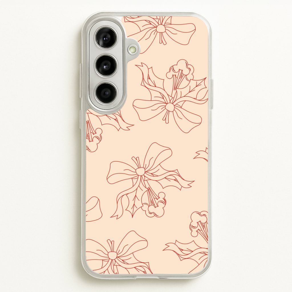 Cartoon Mouse Holly Pattern Galaxy A56 Case