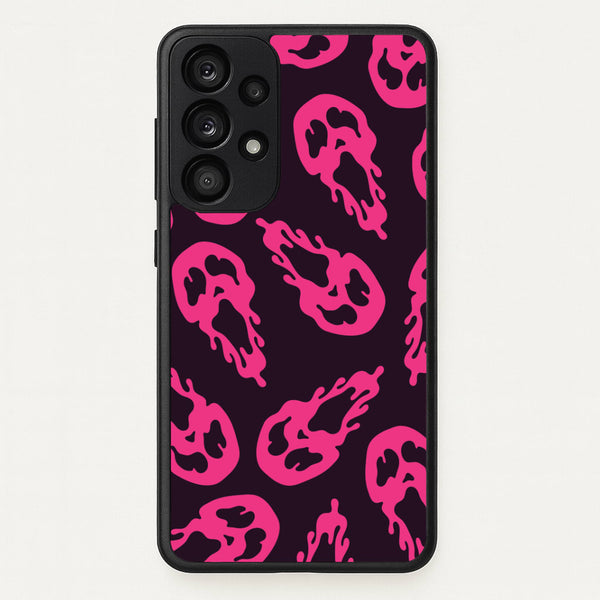 Trippy Ghost Face Pattern Galaxy A53 Case