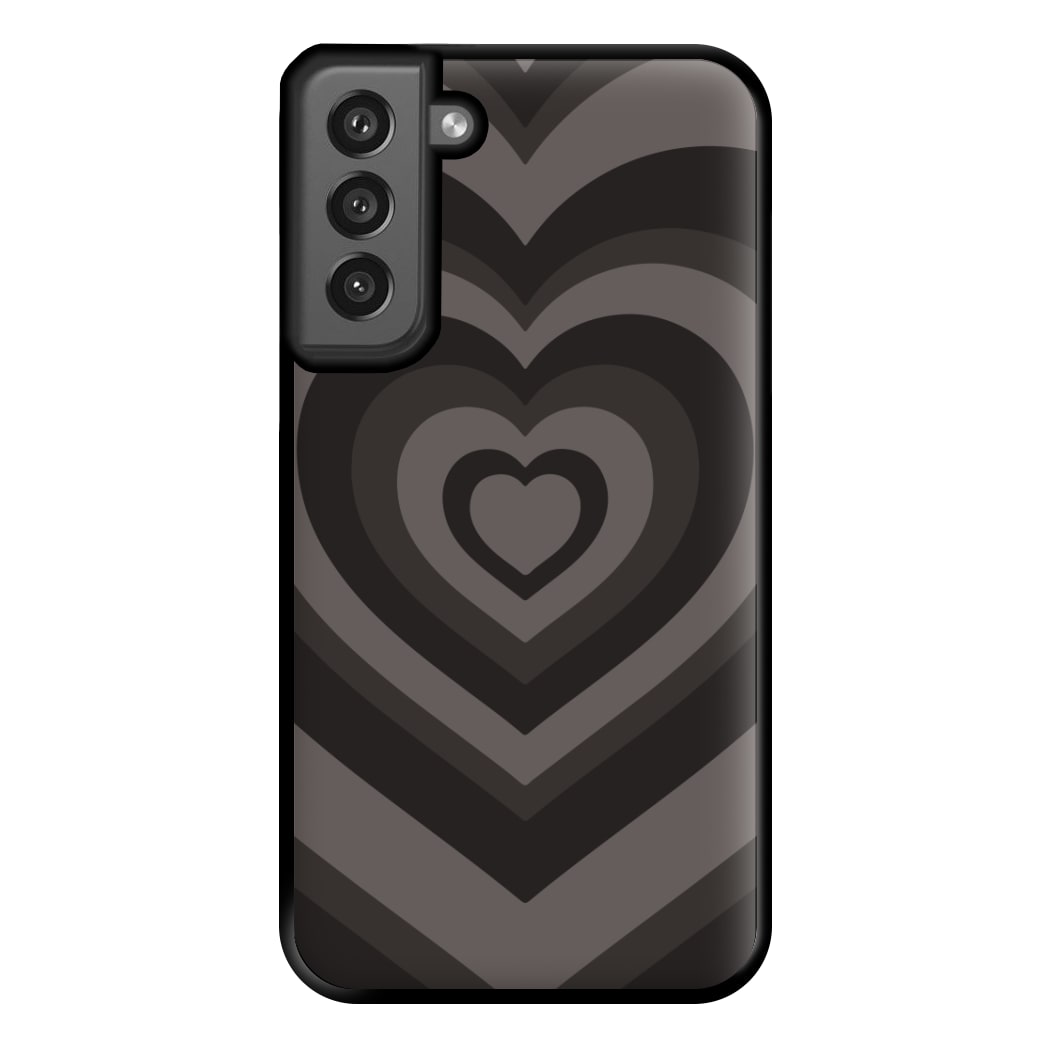 Abstract Black Heart Galaxy S21FE Case