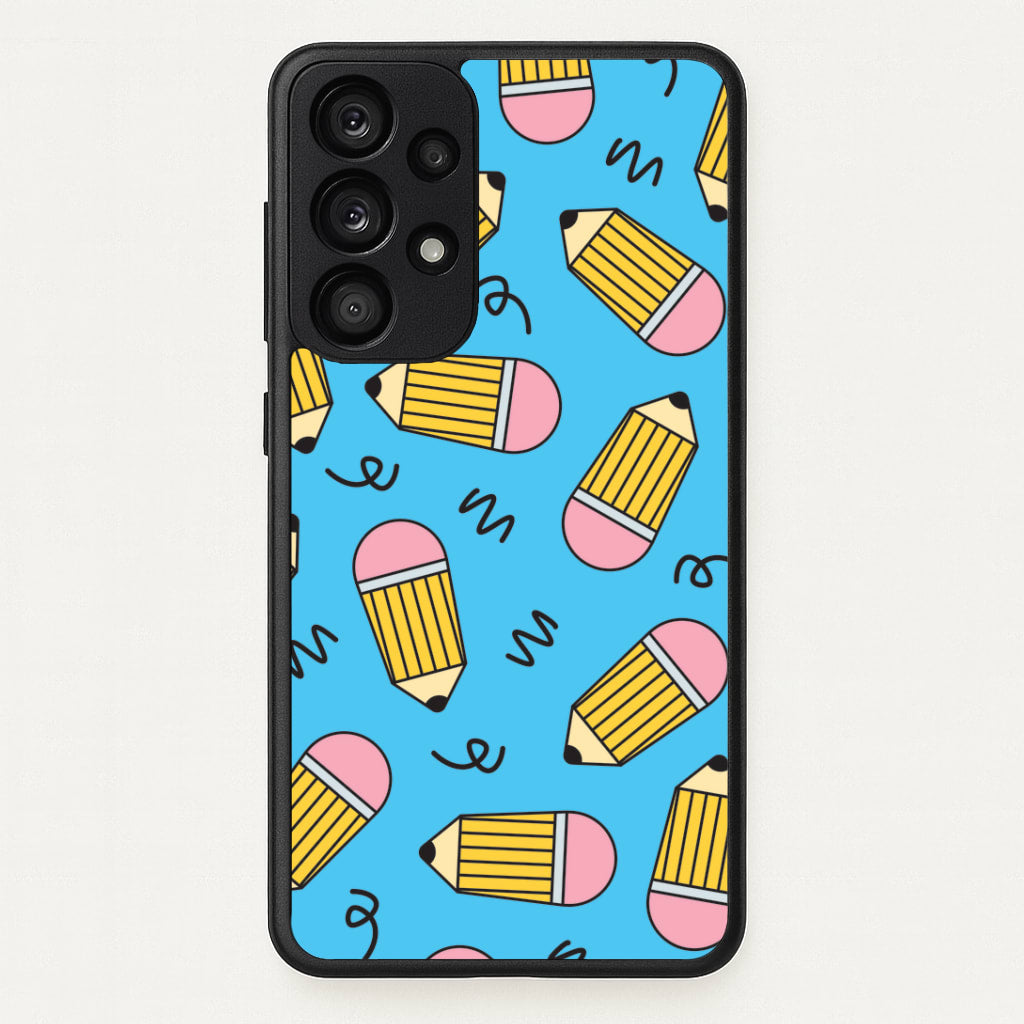 Pencils And Scribbles Pattern Galaxy A53 Case
