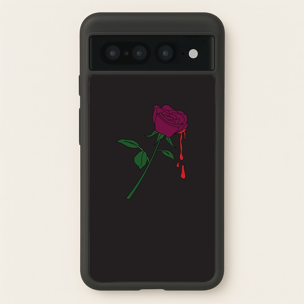 Dark Pink Rose Google Pixel 7 Pro Case