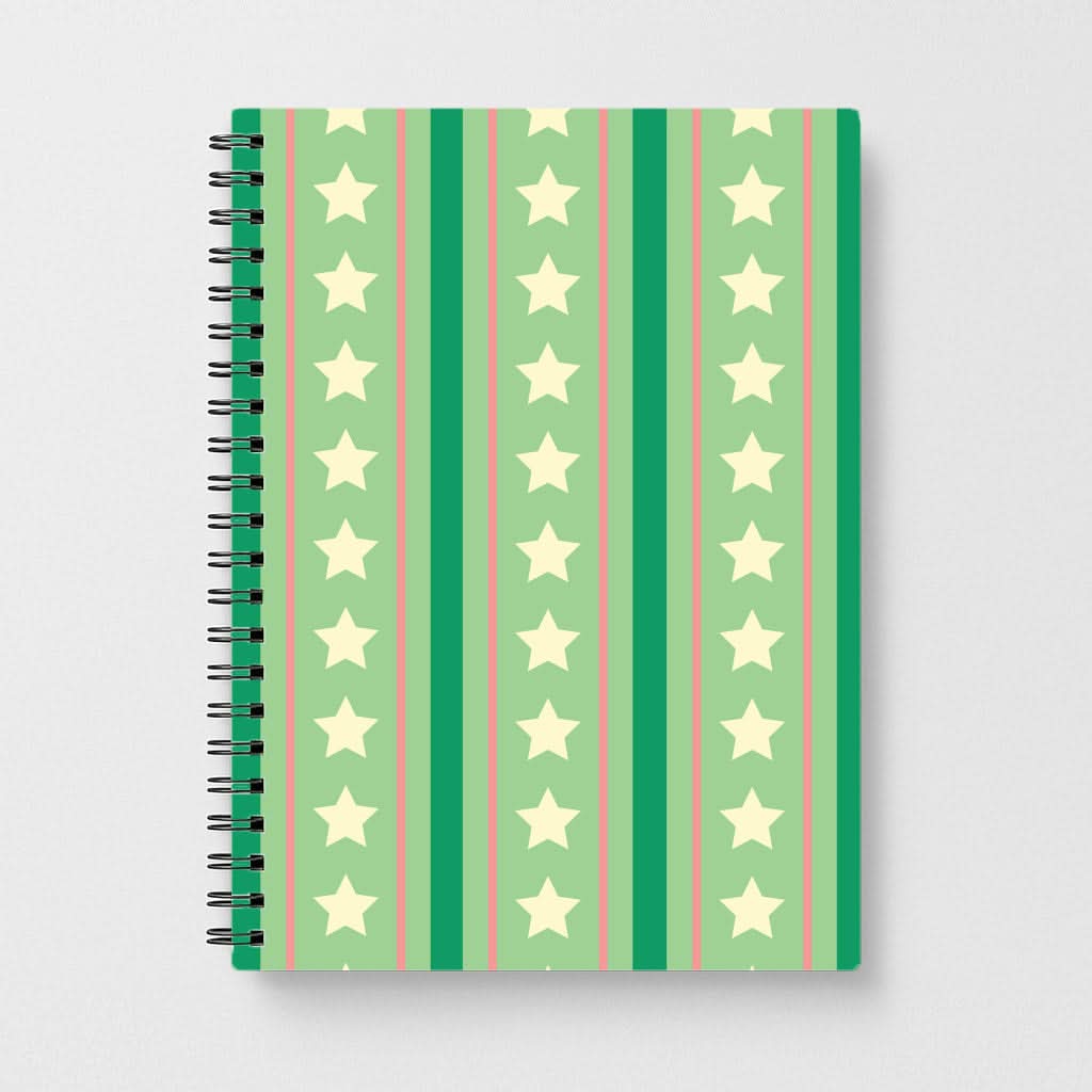 Stars And Stripes Christmas Pattern Notebook