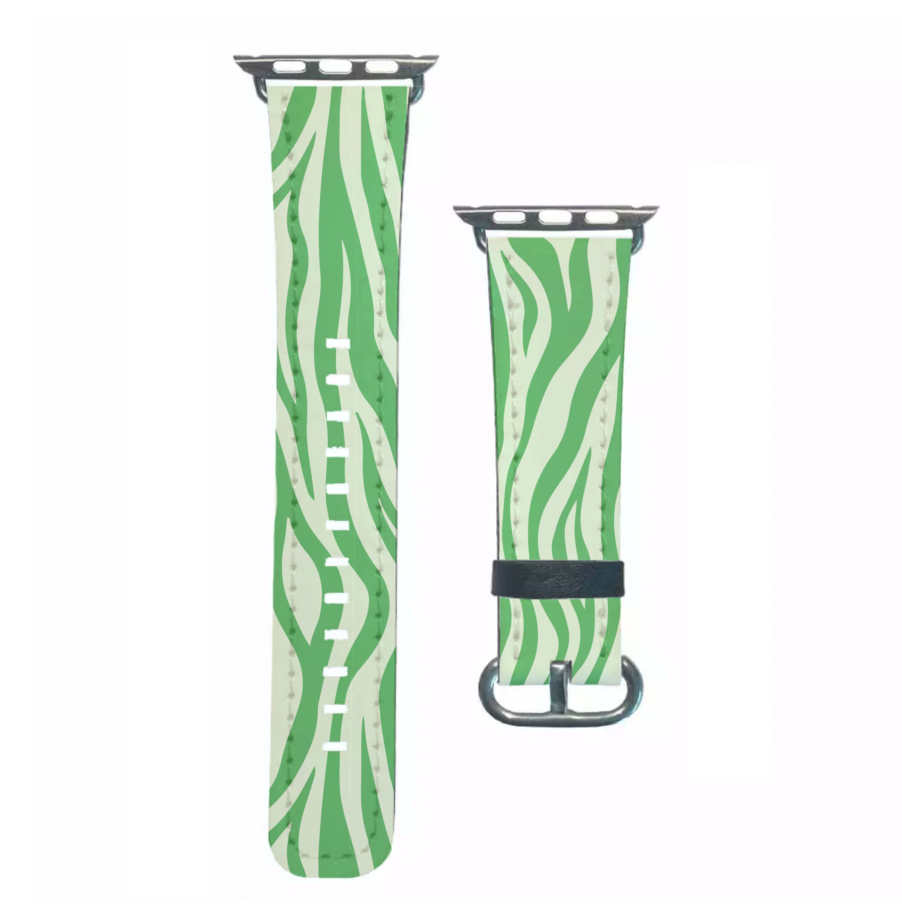 Green Zebra - Animal Patterns Apple Watch Strap
