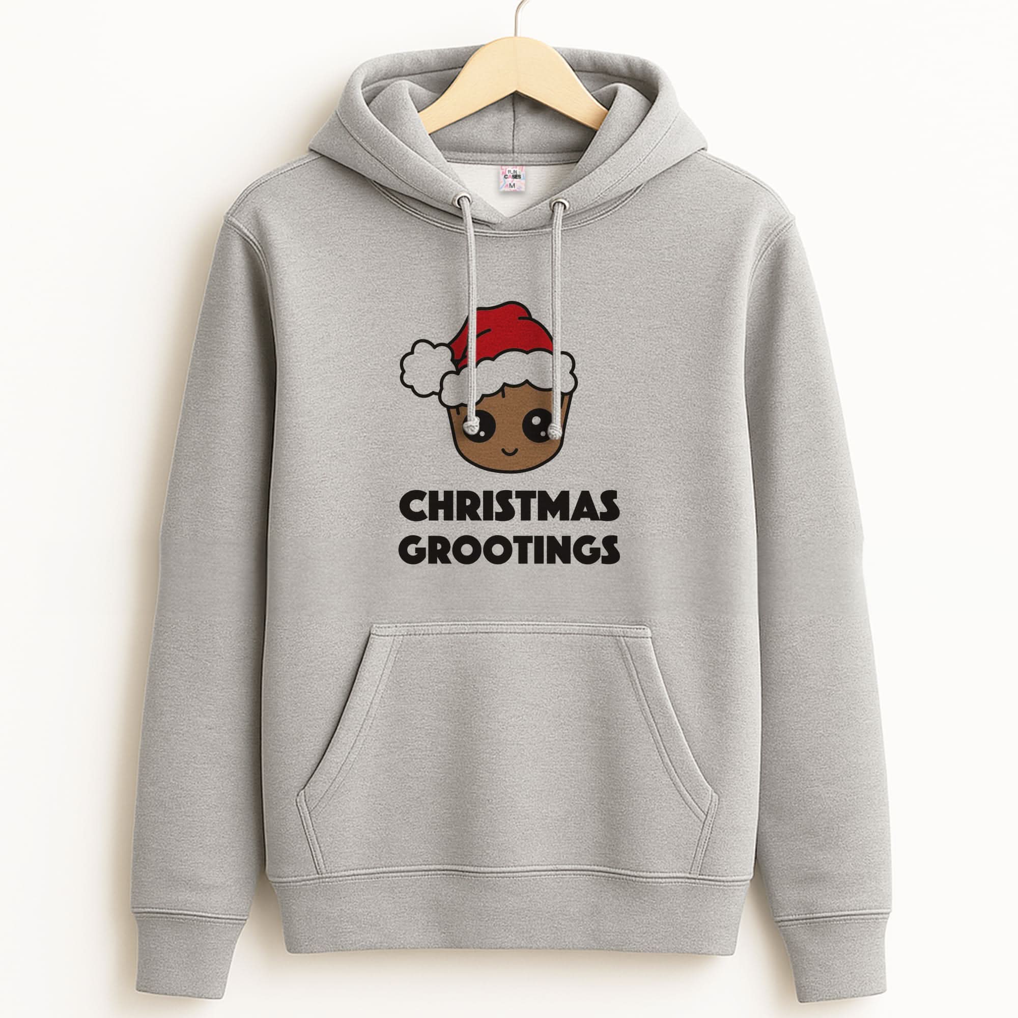 Christmas Grootings  Unisex Grey Hoodie