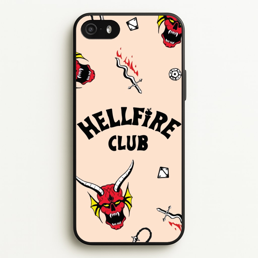 Hellfire Club Icons Collage Peach iPhone 5 / 5s / SE 2016 Case