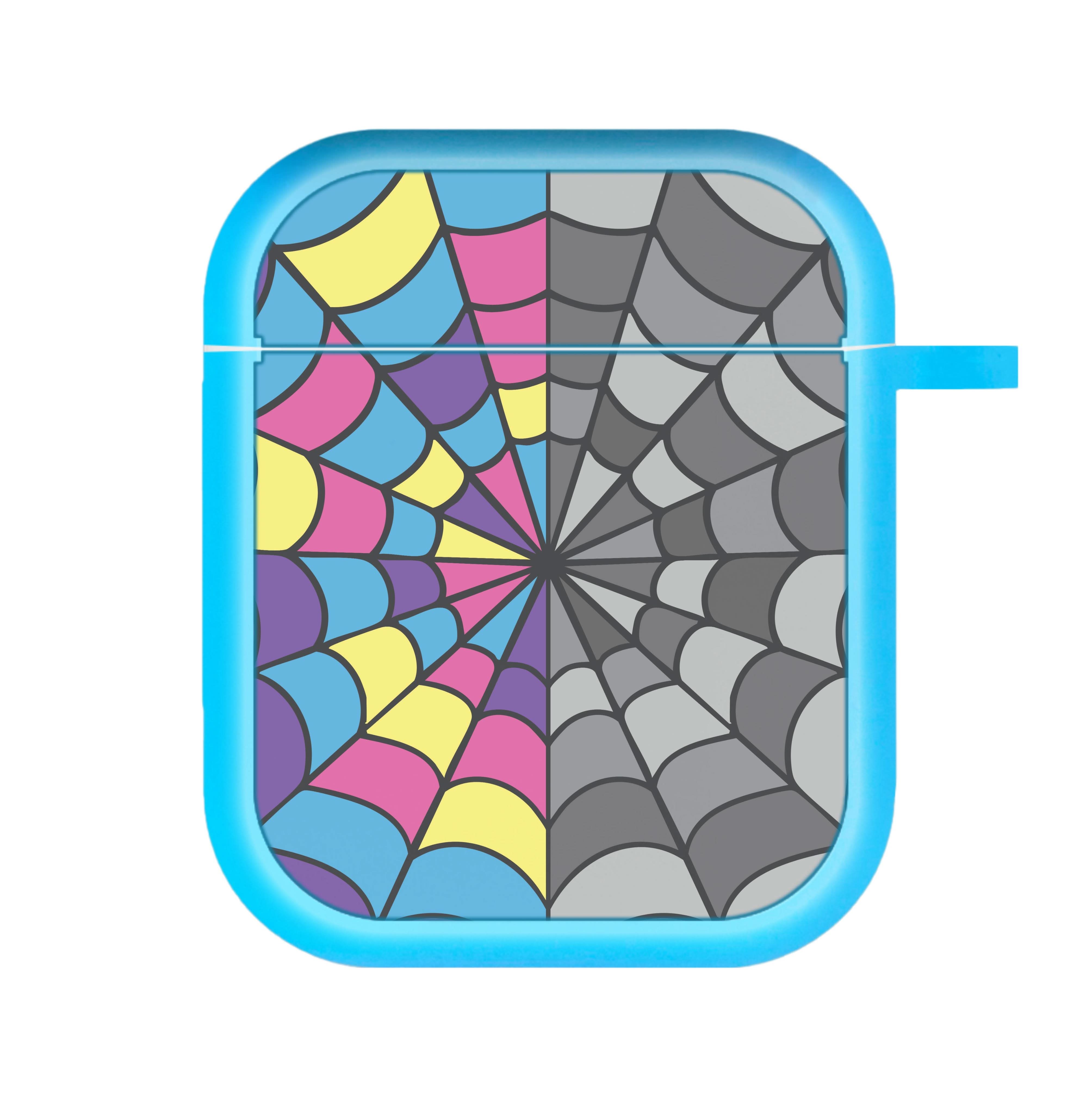 Colourful And Gray Spiderweb AirPods Case