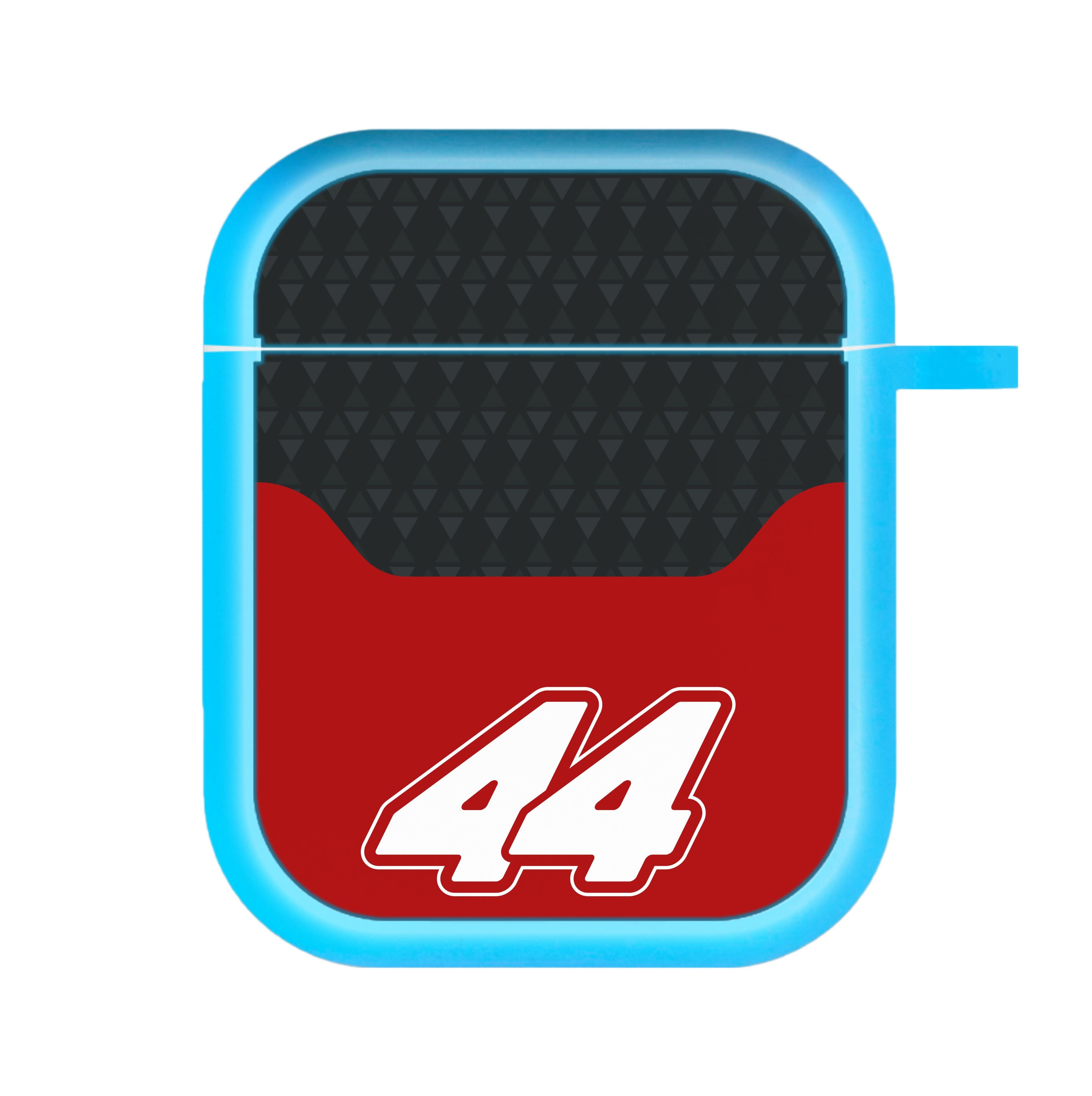 Red And Gray 44 AirPods Case