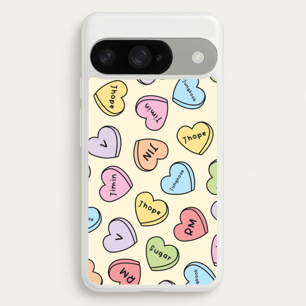 K-Pop Band Members Love Hearts Pattern Google Pixel 10 / 10 Pro Case