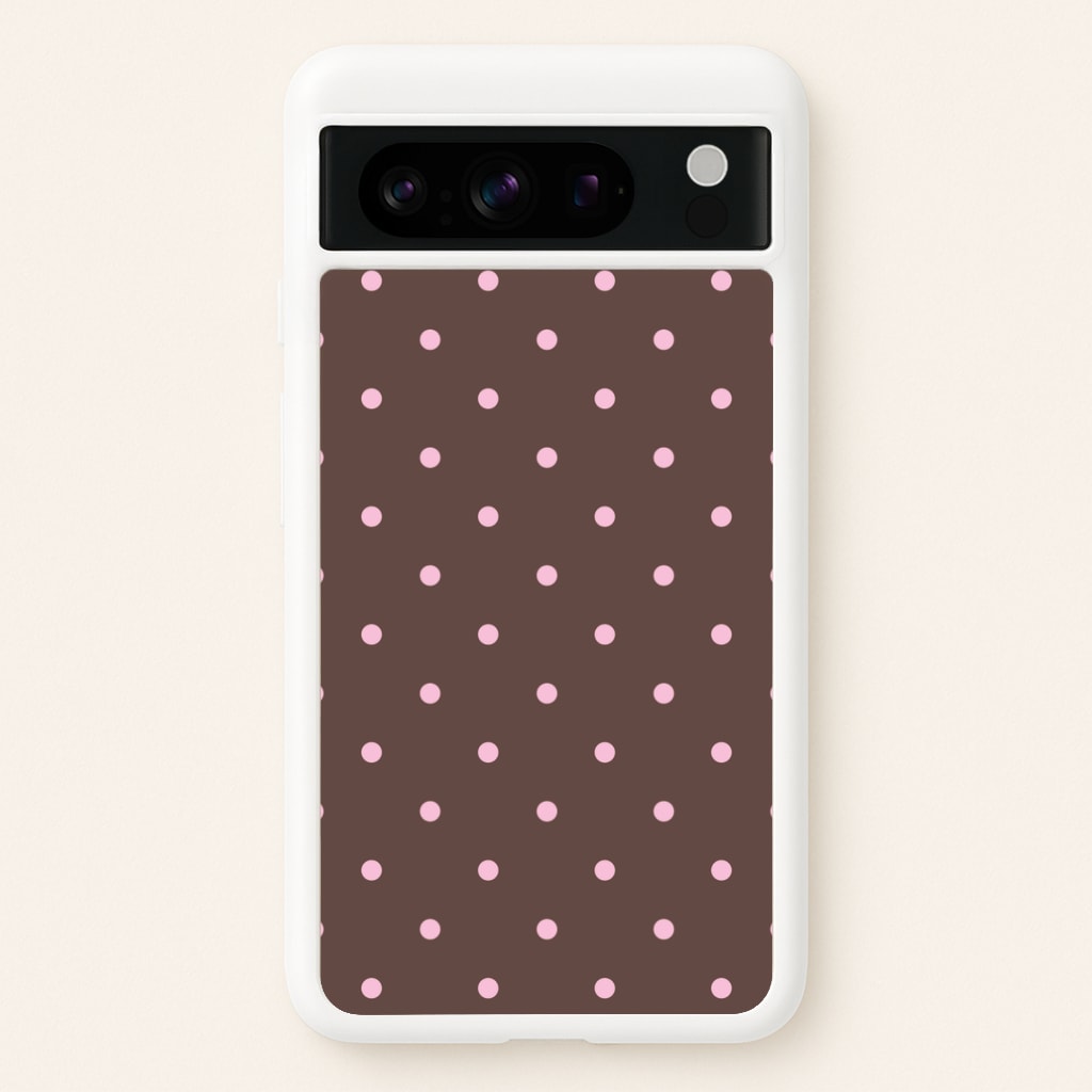 Chocolate & Strawberry Polka Dots Google Pixel 8 Pro Case