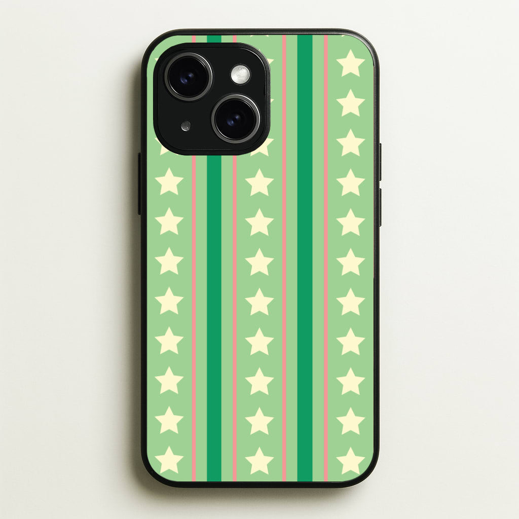Stars And Stripes Christmas Pattern iPhone 14 Case