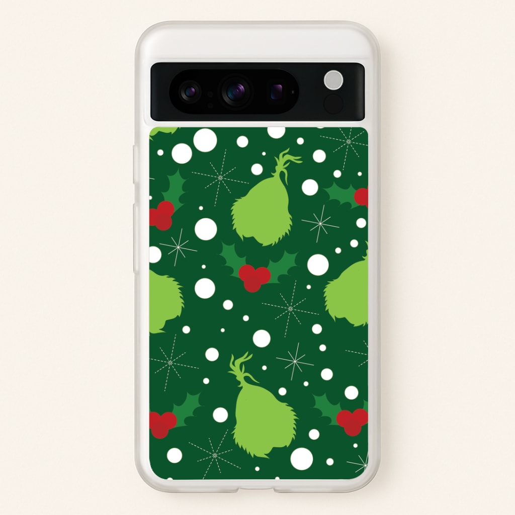 Green Creature Christmas Pattern Google Pixel 8 Pro Case