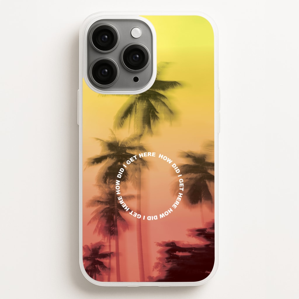 Palm Trees Circle iPhone 16 Pro Max Case