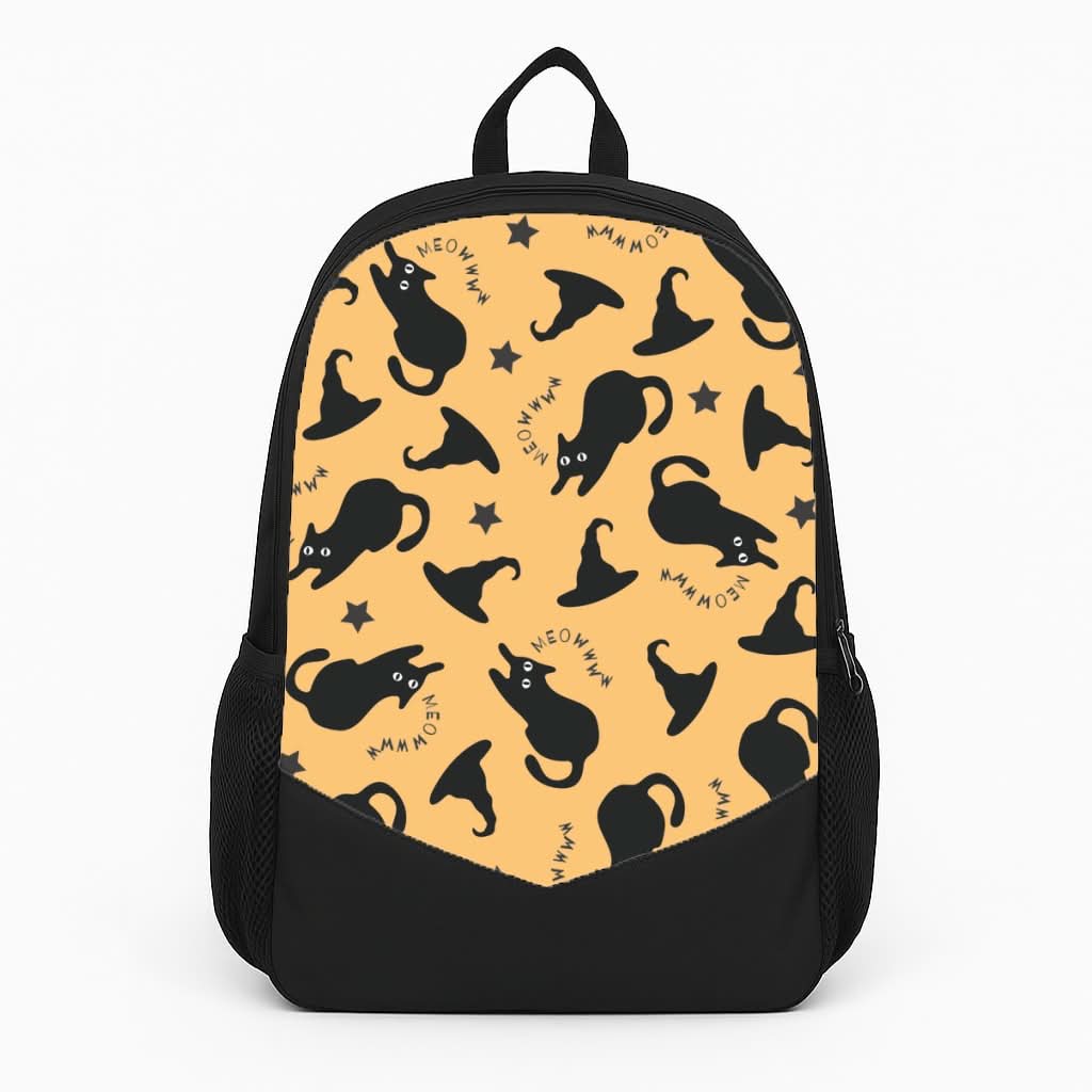 Black Cat And Hats Pattern Backpack