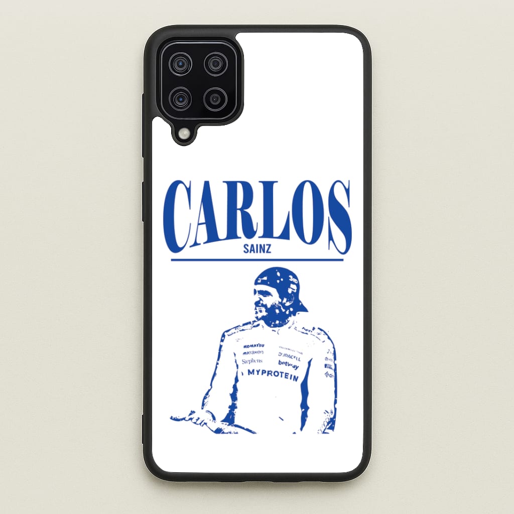 Carlos White And Blue Galaxy A12 Case