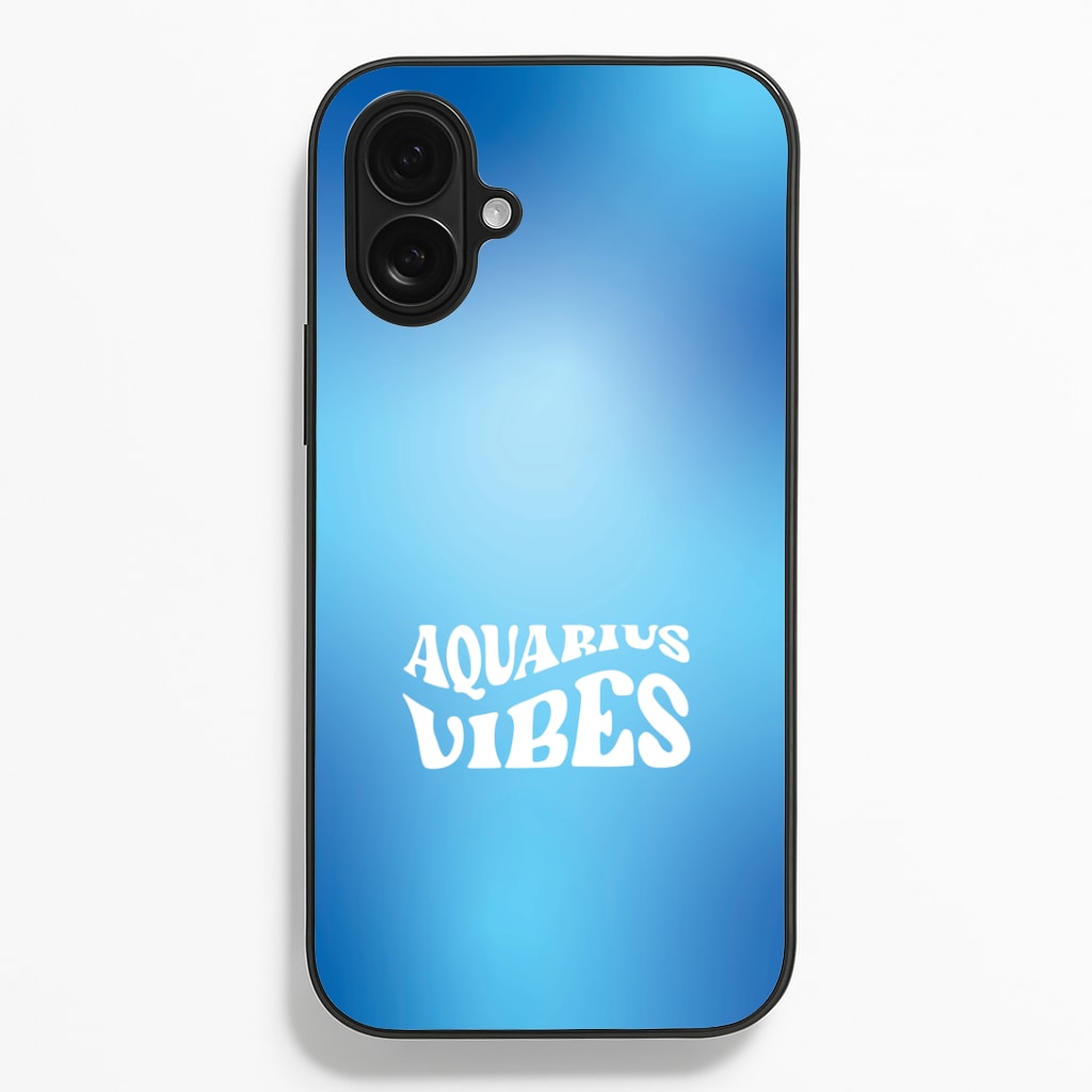 Aquarius Vibes Gradient Zodiac iPhone 16 Plus Case