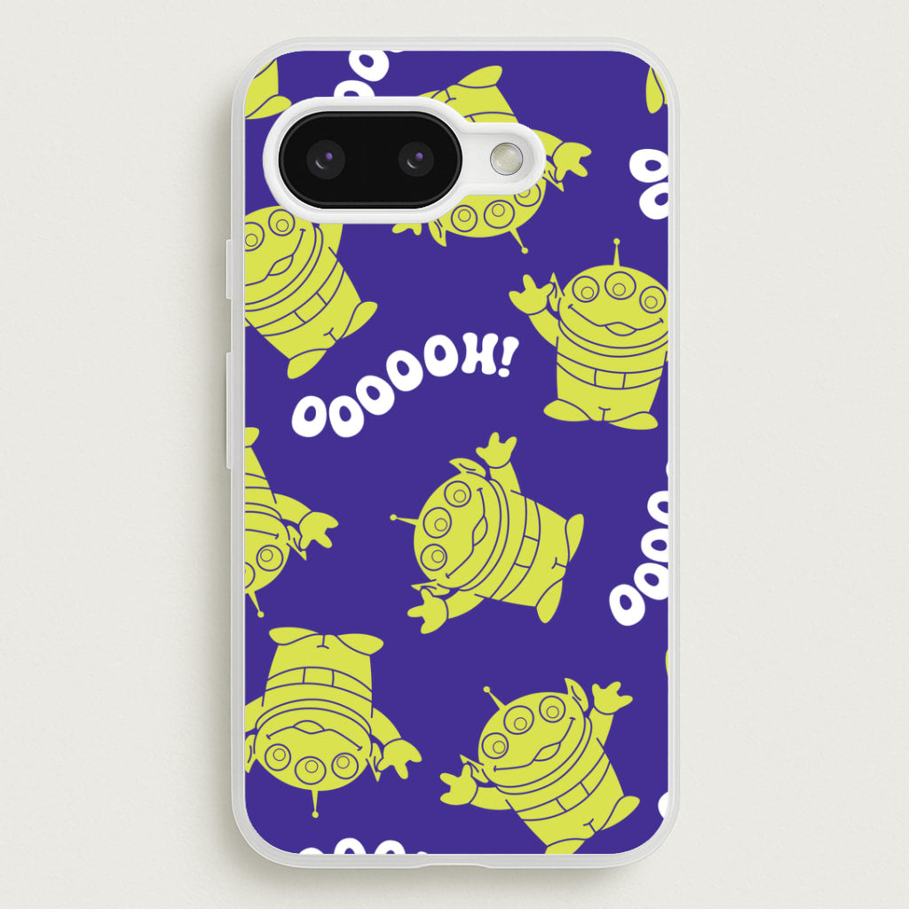 Toy Aliens Silhouette Pattern Google Pixel 9a Case