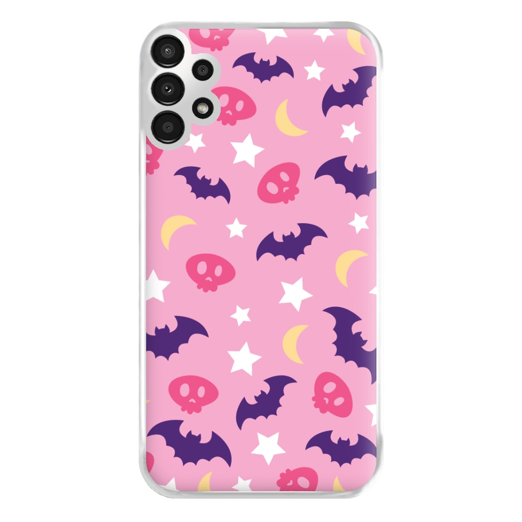 Skull, Bats And Stars Pattern Galaxy A13 Case
