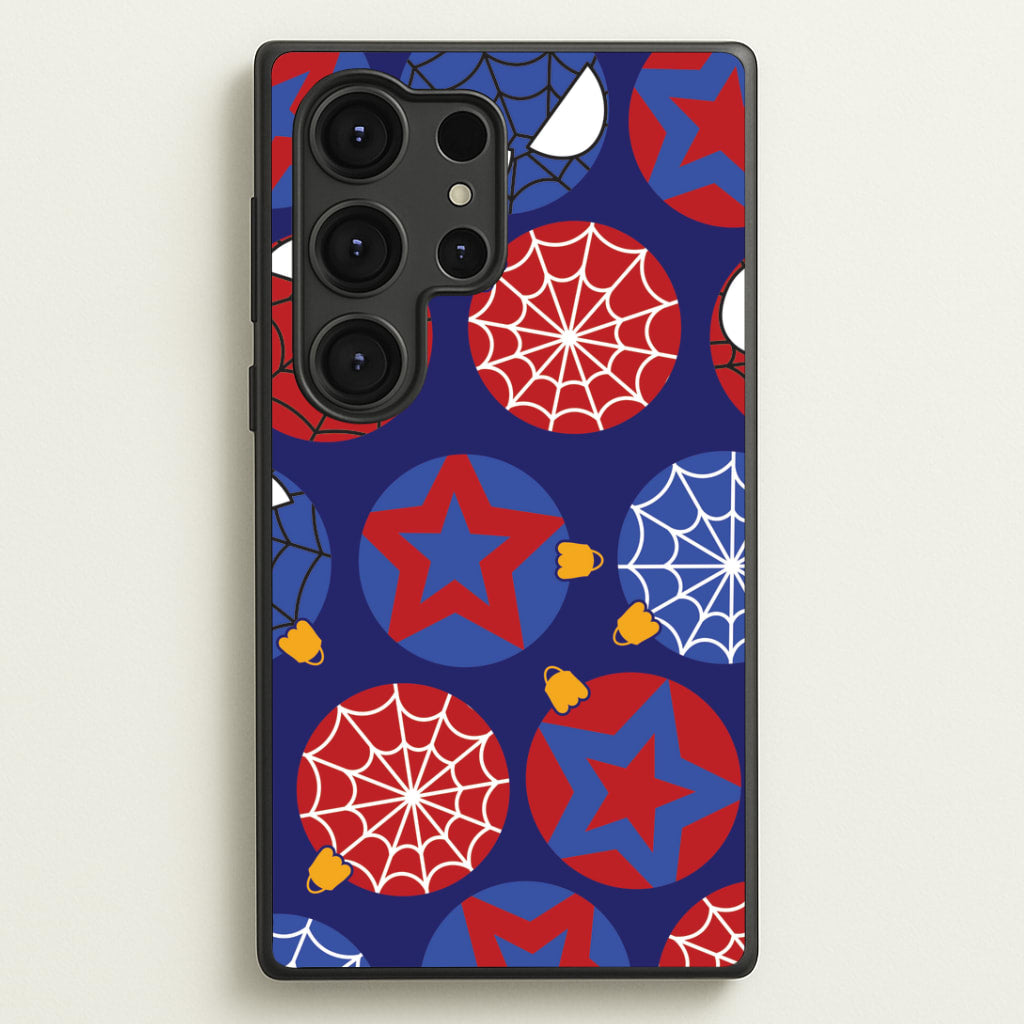 Spider Hero Baubles Pattern Galaxy S25 Ultra Case