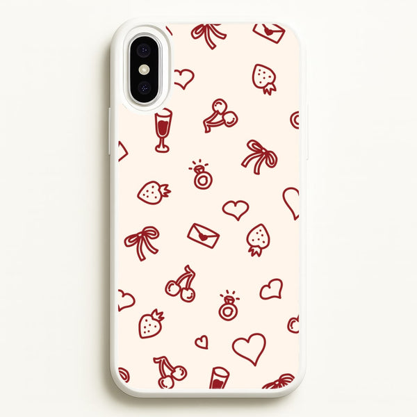 Valentines Doodles iPhone XS Max Case