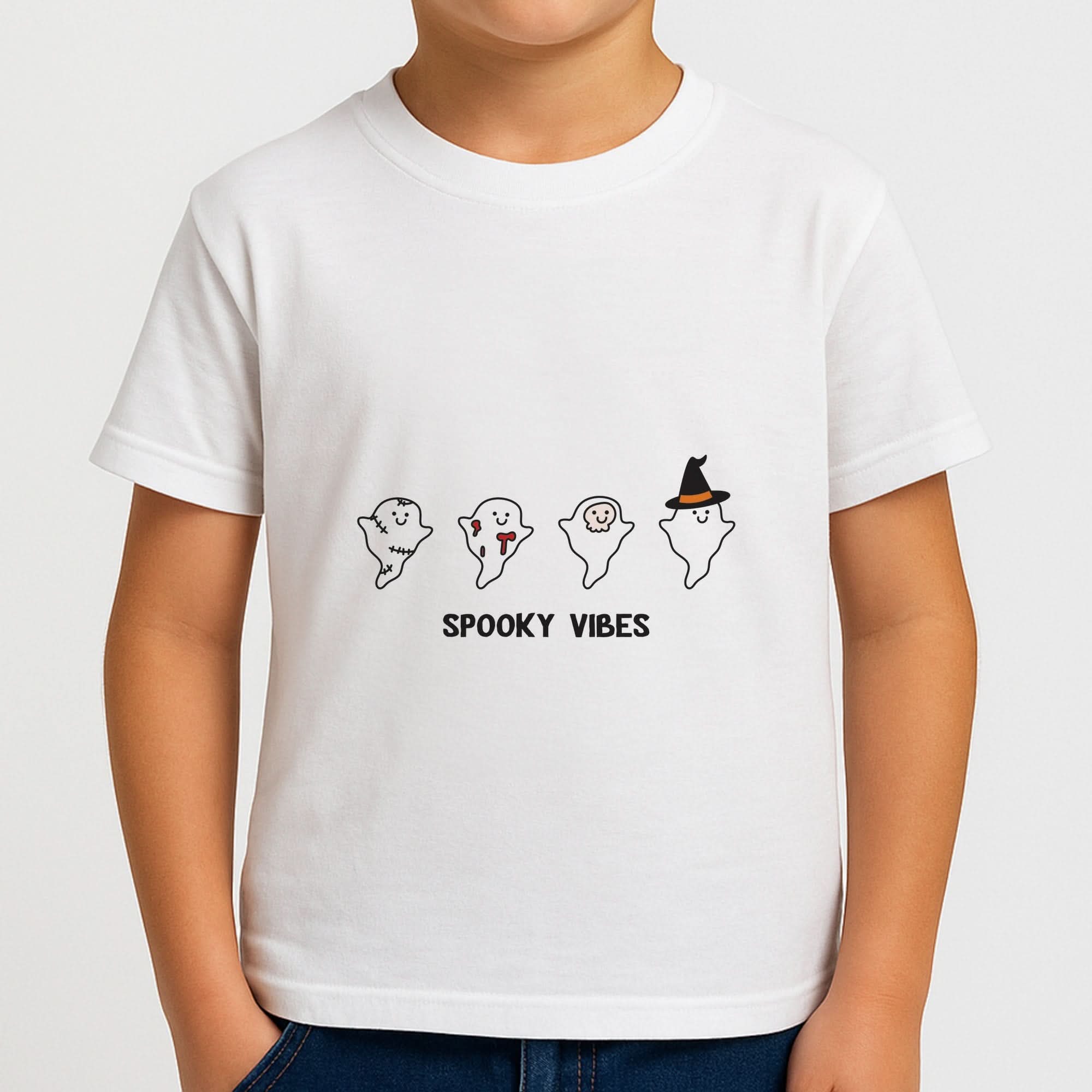 Spooky Vibes Ghosties II Boys T-Shirt
