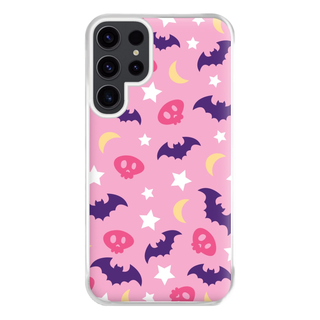 Skull, Bats And Stars Pattern Galaxy S23 Ultra Case