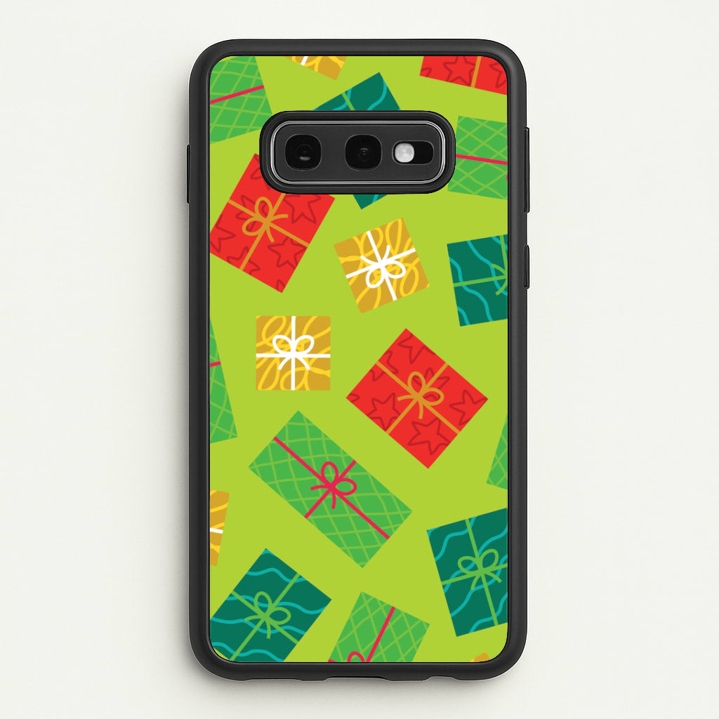 Colourful Abstract Christmas Presents Pattern Galaxy S10e Case
