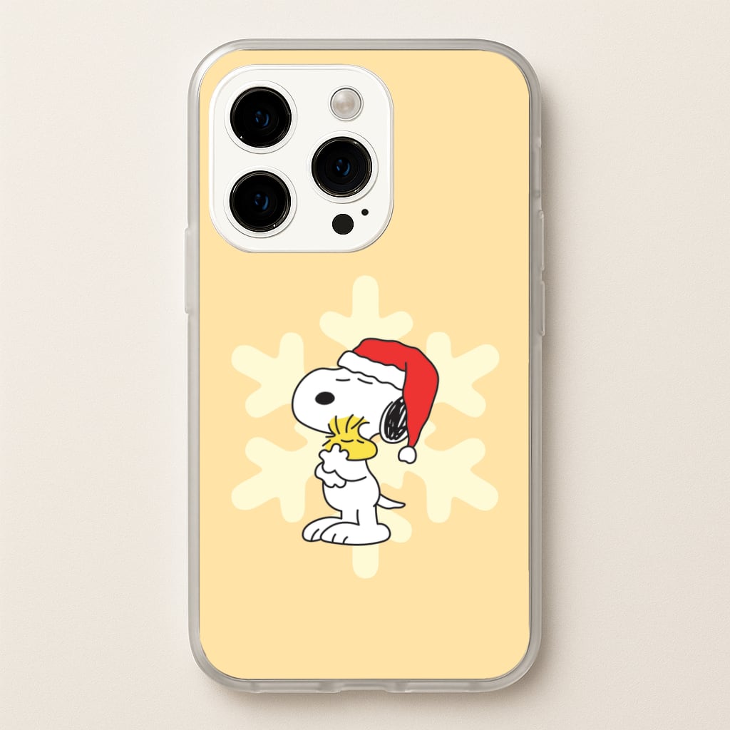 Christmas Cartoon Beagle And Bird iPhone 15 Pro Max Case