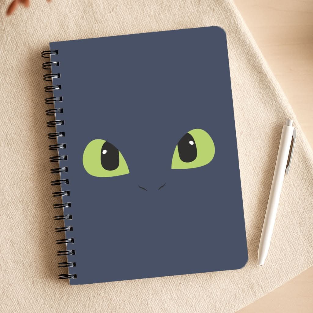 Black Fury Dragon Face Notepad