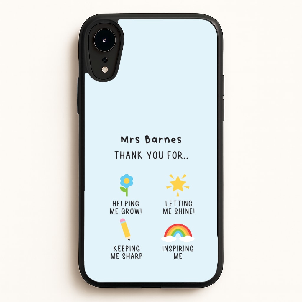Thank You For Helping Me iPhone XR Case