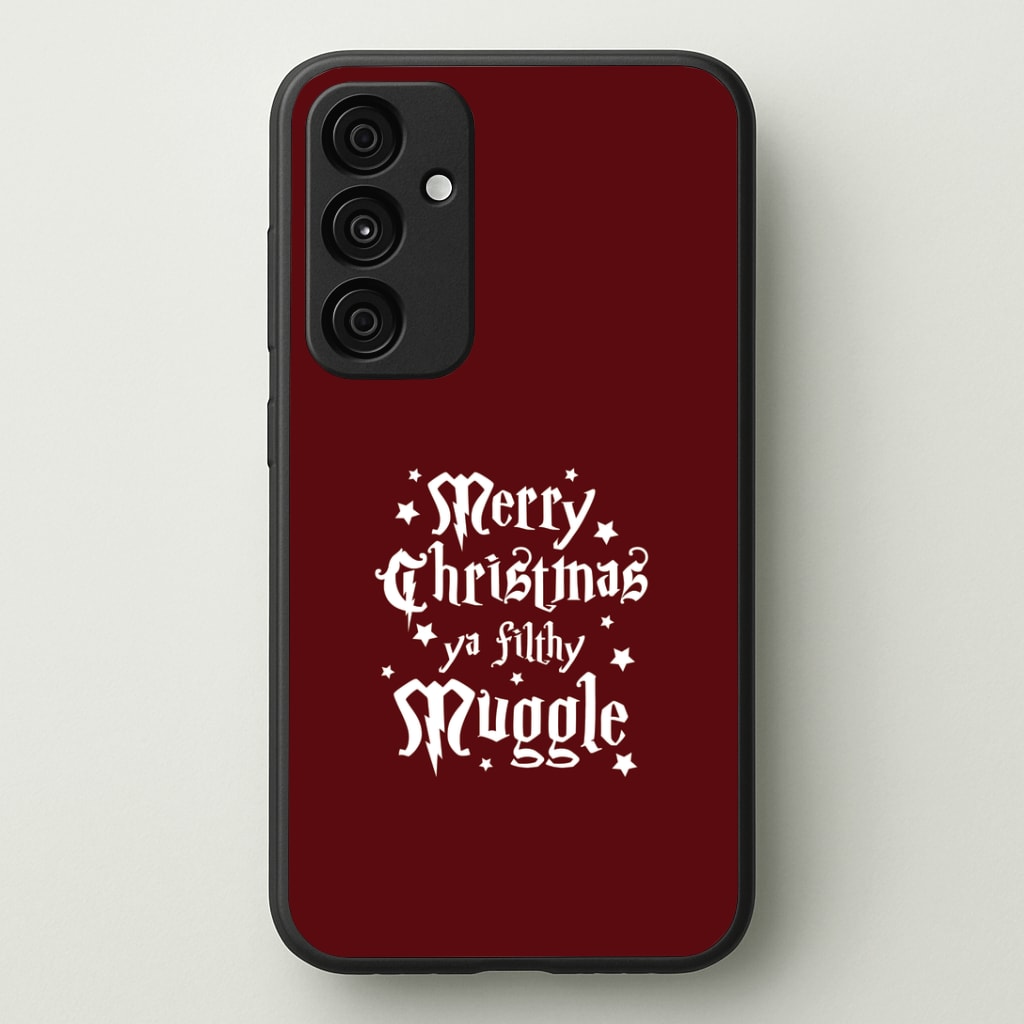 Merry Christmas You Filthy Muggle Galaxy A55 Case