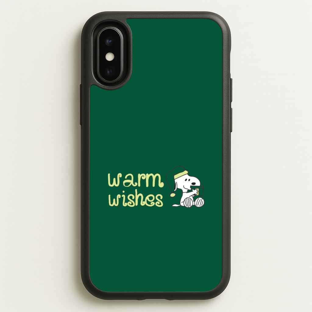 Cartoon Beagle Warm Wishes iPhone X / XS Case