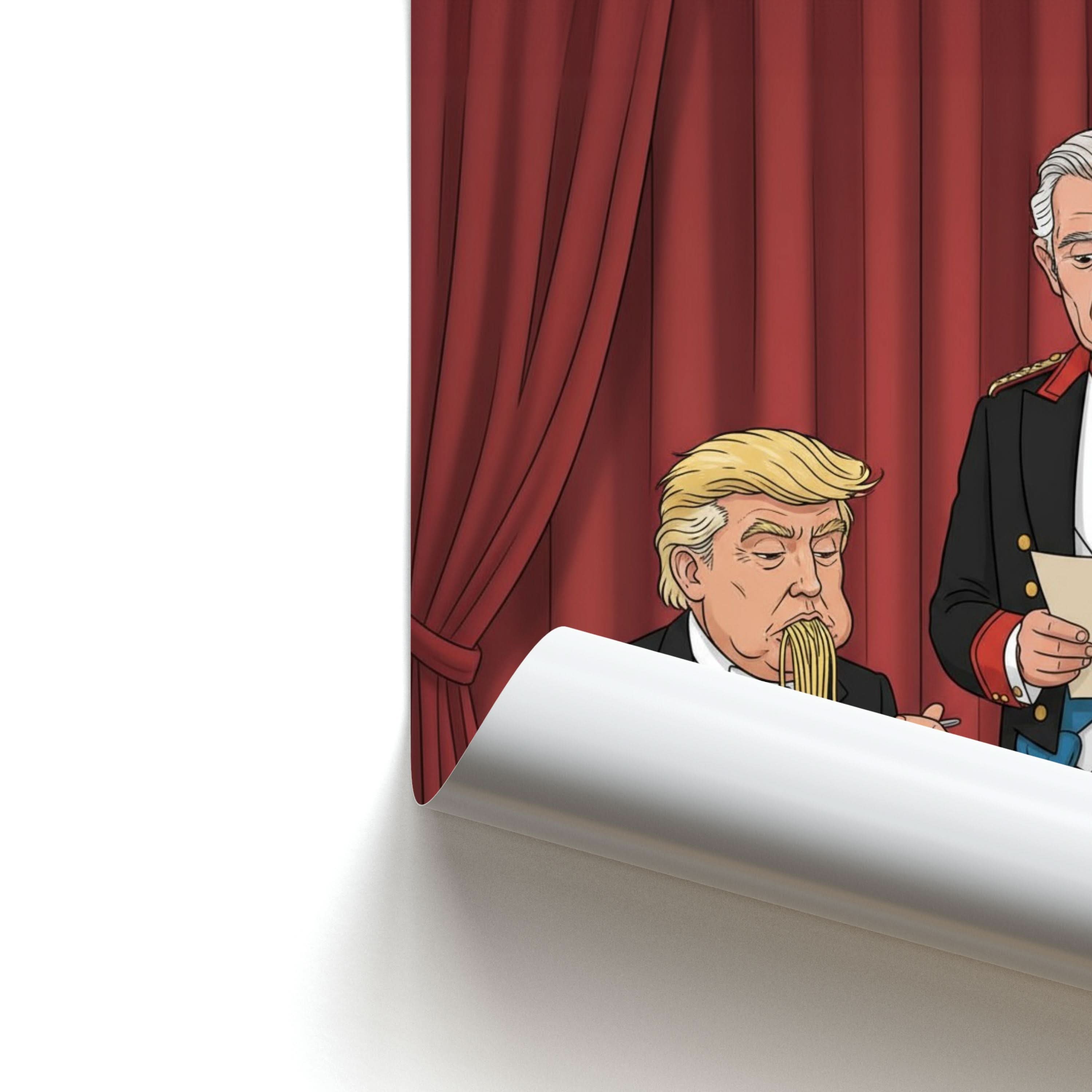 Charles & Donald's Spaghetti Poster
