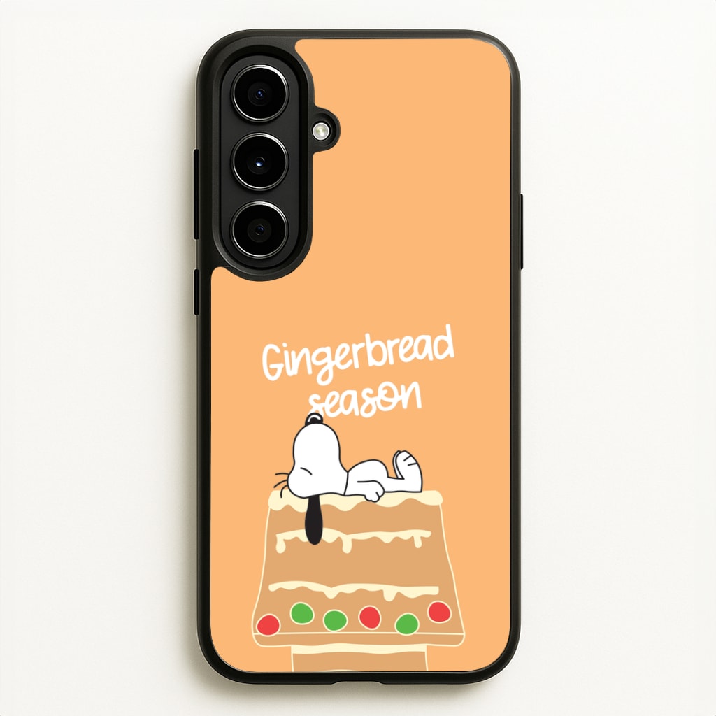 Cartoon Beagle Gingerbread House Galaxy A56 Case