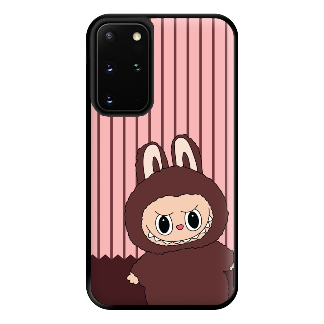 Stripey Cute Brown Monster Galaxy S20 Plus Case