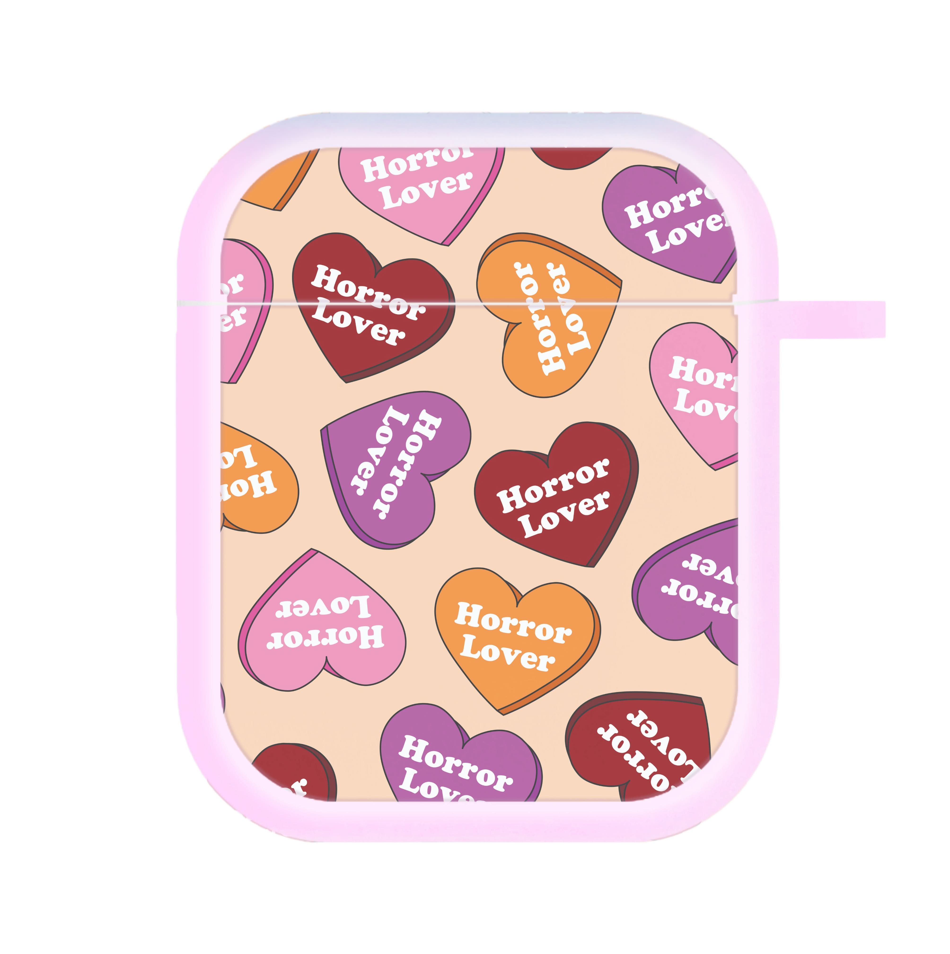 Horror Lover Hearts Pattern AirPods Case