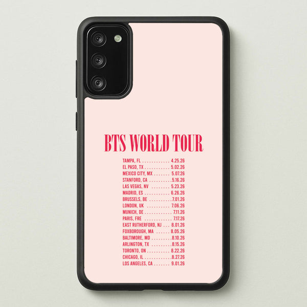 K-Pop Band World Tour List 2026 Galaxy A41 Case