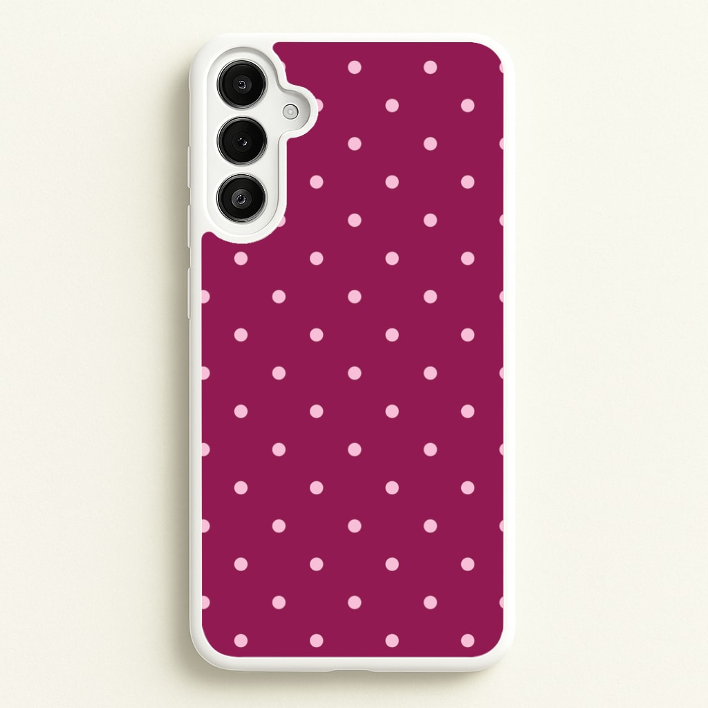 Raspberry Polka Dots Galaxy A36 Case