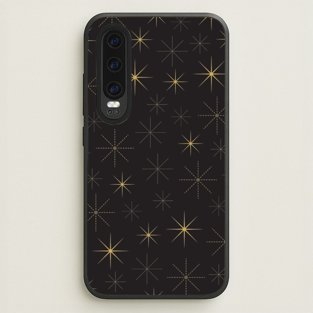 Christmas Gold Stars Pattern Huawei P30 Case