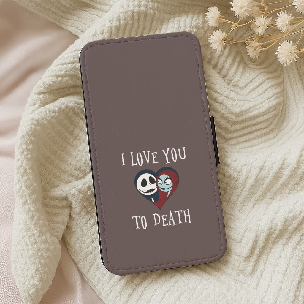 I Love You To Death Heart Leather Phone Case